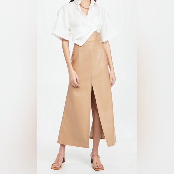 A.W.A.K.E. Mode Front Back Slit Maxi Skirt sz38 NWT! - Picture 3 of 6